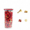 Miscellaneous Grains Barley Noodle Storage Jar Nut Candy Dry Storage Jar Square Transparent Buckle Dry Storage Jar
