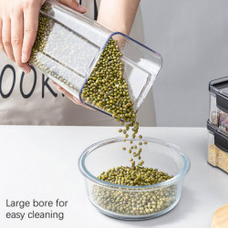 Miscellaneous Grains Barley Noodle Storage Jar Nut Candy Dry Storage Jar Square Transparent Buckle Dry Storage Jar Miscellaneous Grains Barley Noodle Storage Jar Nut Candy Dry Storage Jar Square Transparent Buckle Dry Storage Jar