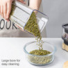 Miscellaneous Grains Barley Noodle Storage Jar Nut Candy Dry Storage Jar Square Transparent Buckle Dry Storage Jar