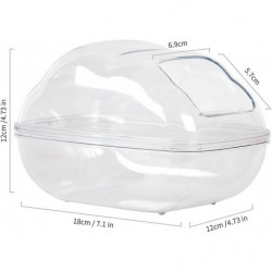 Ubiuo Hamster Sand Bath Container Large Transparent Plastic Toilet With Scoop Set For Small Pet Animals Cage Accessories Ubiuo Hamster Sand Bath Container Large Transparent Plastic Toilet With Scoop Set For Small Pet Animals Cage Accessories
