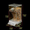 Automatic Bird Feeder Splash Proof Food Container for Parakeets Canaries Cockatiels and Finches
