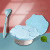 Pet Food Can Lid with Spoon Silicone Cover for Universal Sealing of Cat and Dog Food Blue