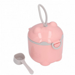 Large Baby Food Containers Compact Portable Powder Dispenser Safe PP Material Cute Pink Design