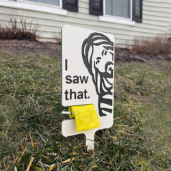 Wooden Dog Poop Sign with Bag Holder Interesting Yard Insert Sign for Garden Courtyard