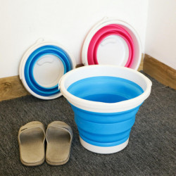 5/10l Foldable Bucket Multifunctional Large Capacity Hanging Hole Portable Space Saving Water Storage Plastic [...]