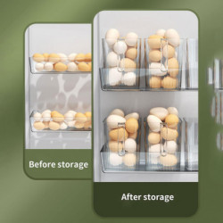 Refrigerator Organizer With Handle Food-grade Wear-resistant Reusable Large Capacity Food Storage Transparent [...]