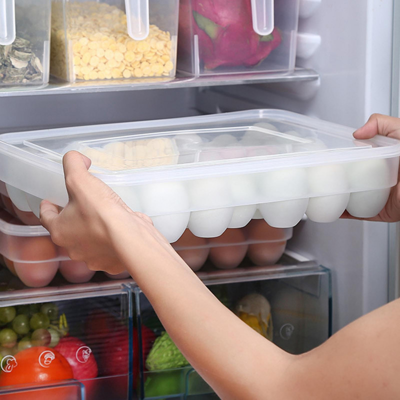 Storage Box Large Capacity Fresh-keeping Pp Fridge Egg Container For Kitchen