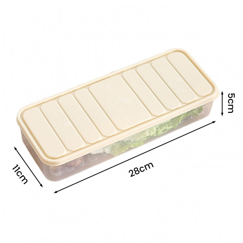 Dumpling Storage Box Large Capacity Refrigerator Organizer Transparent Food Storage Box for Home Kitchen Jikaixiang