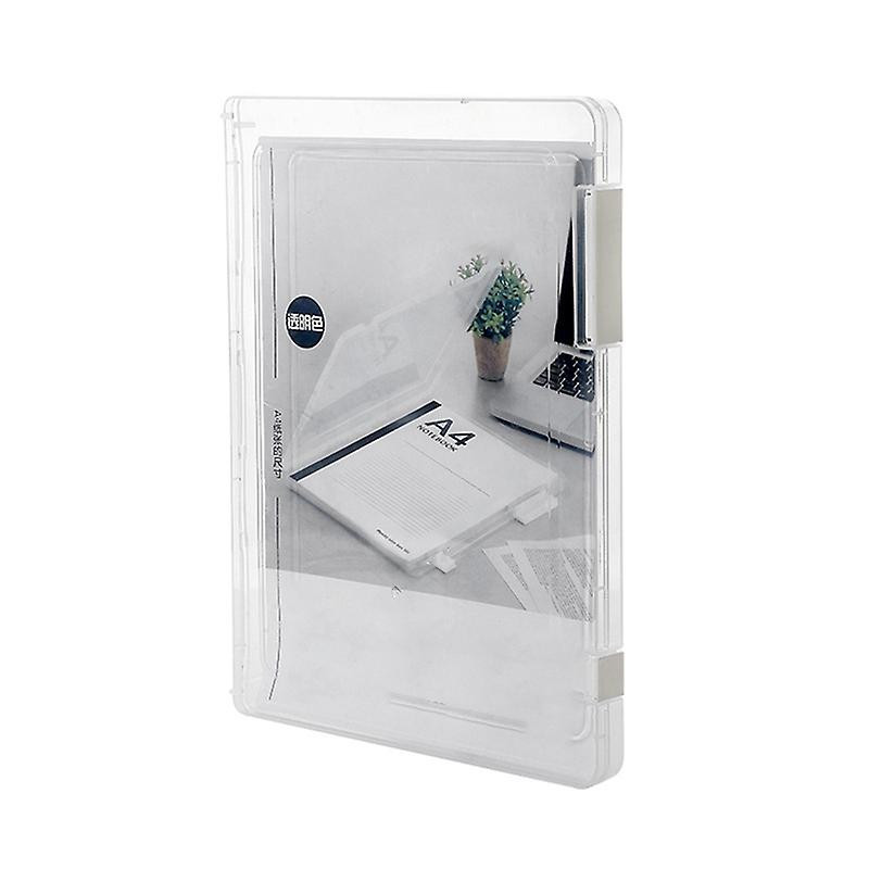 File Box With Lid Visible Buckle Design Good Flexibility Easy To Clean Dust-proof Transparent Letter A4 Paper File [...]