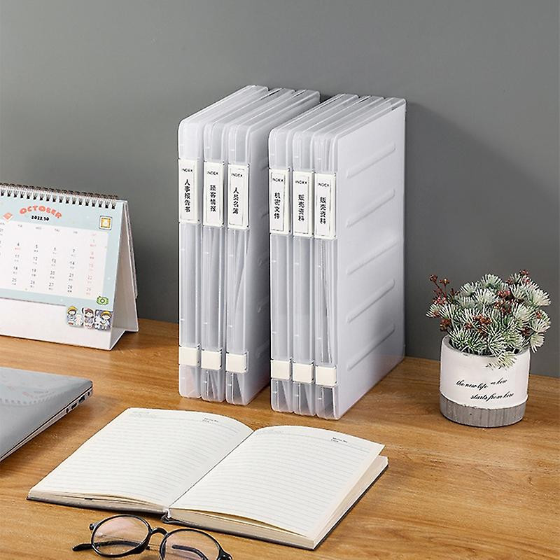 File Box With Lid Visible Buckle Design Good Flexibility Easy To Clean Dust-proof Transparent Letter A4 Paper File [...]