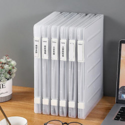 File Box With Lid Visible Buckle Design Good Flexibility Easy To Clean Dust-proof Transparent Letter A4 Paper File [...]