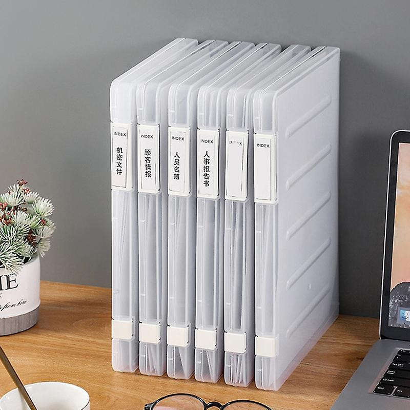 File Box With Lid Visible Buckle Design Good Flexibility Easy To Clean Dust-proof Transparent Letter A4 Paper File [...]