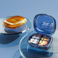 Mini Pill Box Transparent Lid 4/6 Compartments Large Capacity Multifunctional Portable Plastic Sealed Box Jewelry [...]