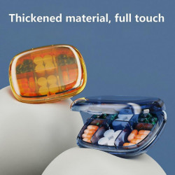 Mini Pill Box Transparent Lid 4/6 Compartments Large Capacity Multifunctional Portable Plastic Sealed Box Jewelry [...]