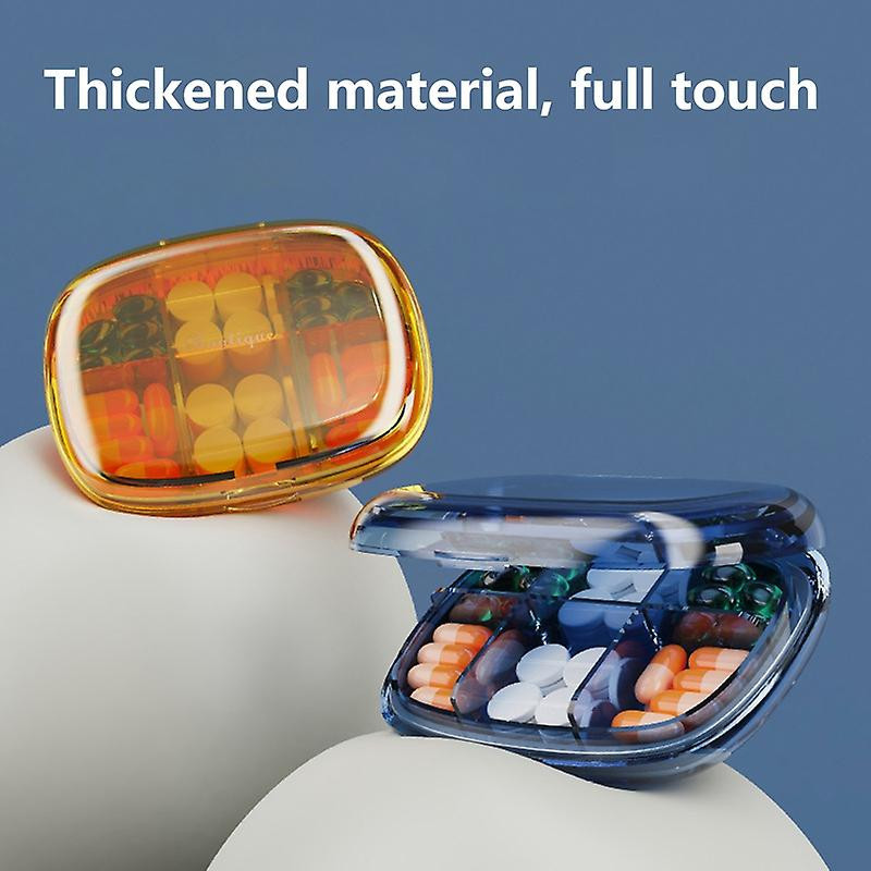 Mini Pill Box Transparent Lid 4/6 Compartments Large Capacity Multifunctional Portable Plastic Sealed Box Jewelry [...]
