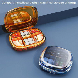 Mini Pill Box Transparent Lid 4/6 Compartments Large Capacity Multifunctional Portable Plastic Sealed Box Jewelry [...]