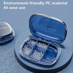 Mini Pill Box Transparent Lid 4/6 Compartments Large Capacity Multifunctional Portable Plastic Sealed Box Jewelry [...]