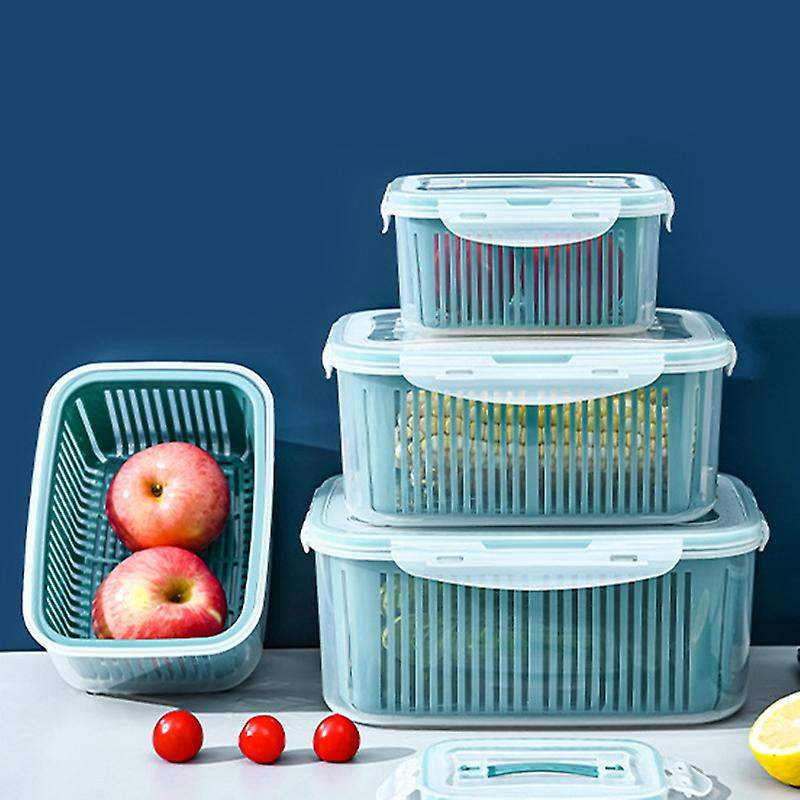 Fresh-keeping Double Layer Large Capacity Transparent Food Container With Sealed Lid 2 In 1 Stackable Basket [...]