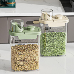 Dry Food Dispenser with Handle Moisture Proof & Dust-proof Transparent Rice Grain Bucket Large Capacity Plastic [...]