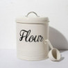Rustic Metal Vintage Food Flour Storage Tin Jar Box 5l Container With Lid