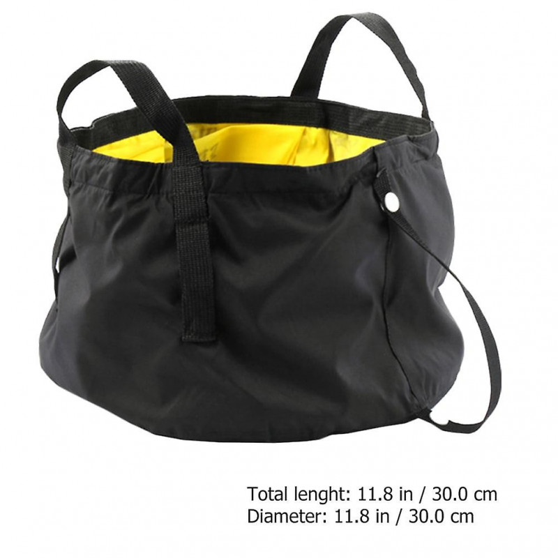 Collapsible Foot Basin 1Pc Collapsible Travel Basin Multi-functional Foldable Water Basin (Yellow)