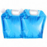 Bucket Canister Water Storage Bag Portable Kettle Bottle for Bike Foldable Container 2 Pcs