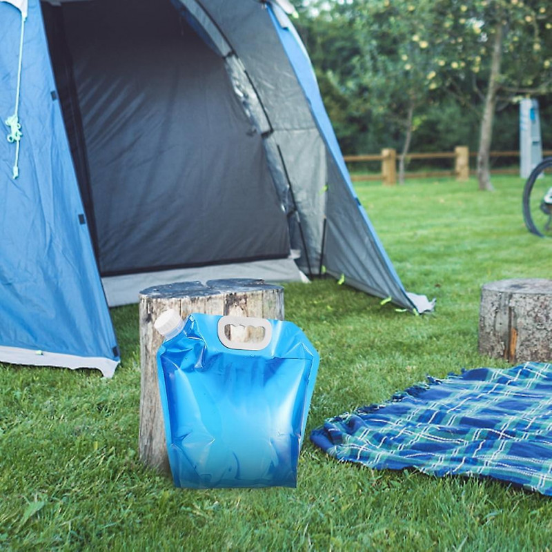 Bucket Canister Water Storage Bag Portable Kettle Bottle for Bike Foldable Container 2 Pcs