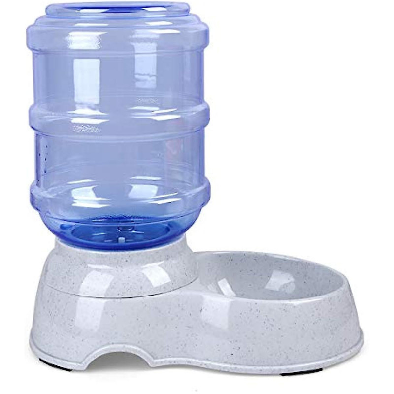 Pet Waterer pour chien Chat Animal Gravité automatique Eau à boire Fontaine Bouteille Bol Plat Stand