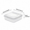 2pcs PP Transparent Organizer Container Cheese Storage Box Snacks Fresh Keeping