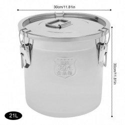 21L Stainless Steel Airtight Cereal Container Storage Bin 21L Stainless Steel Airtight Cereal Container Storage Bin