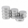 2x10 Empty Aluminum Tins Cans With Screw Lids Box Container Jar Top Round 30g