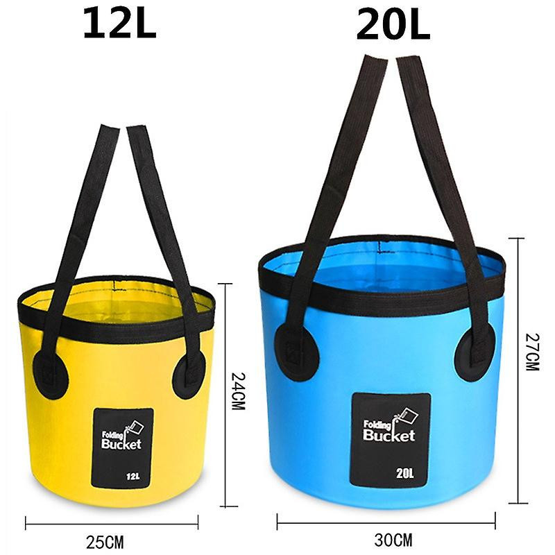 12l 20l Portable Large Capacity Water Bucket Outdoor Travel Water Storage Bag For Fishing, Camping, Beach