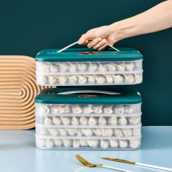 Dumpling Storage Box with Sturdy Handle Single/Dual/Triple/Four Layer Food Container for Home Picnics Parties Dumpling Storage Box with Sturdy Handle Single/Dual/Triple/Four Layer Food Container for Home Picnics Parties