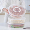 Food Storage Box Versatile Transparent Food Container with Lid And Handle for Pizza Dumplings Cakes Pastry