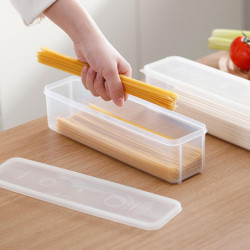 Noodle Container Transparent Stackable Sealed Moisture-proof with Cover Fresh-keeping Rectangle Spaghetti Box [...]