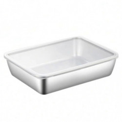 3Pcs Stainless Steel Food Storage Box Freshness Preservation Easy to Clean with Lid Smooth Surface S 3Pcs Stainless Steel Food Storage Box Freshness Preservation Easy to Clean with Lid Smooth Surface S