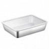 3Pcs Stainless Steel Food Storage Box Freshness Preservation Easy to Clean with Lid Smooth Surface S