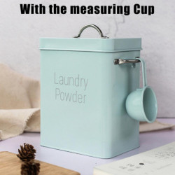 Boîte de stockage de détergent à lessive 3kg Cas de stockage de grain domestique Baril de poudre à laver avec [...]