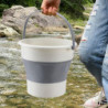 10L Pêche Pliable Seau de grande capacité avec poignée Seau de stockage d’eau portable extérieur