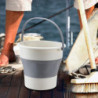 10L Pêche Pliable Seau de grande capacité avec poignée Seau de stockage d’eau portable extérieur