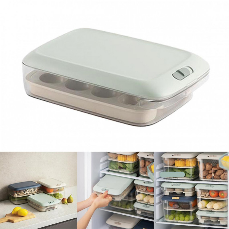 Plastic Storage Lids Food Container Leak Proof Bpa Free, Light Green A