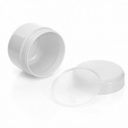 Refillable Plastic Empty Face Cream Cosmetic Container With White Lid-100g Refillable Plastic Empty Face Cream Cosmetic Container With White Lid-100g