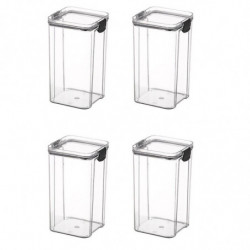 4Pcs Kitchen Sealed Cans, Grain Storage Jars, Refrigerators, Stackable Cans, Transparent Cans, -Kee 4Pcs Kitchen Sealed Cans, Grain Storage Jars, Refrigerators, Stackable Cans, Transparent Cans, -Kee