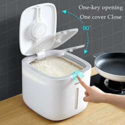 10KG Kitchen Nano Bucket Insect-Proof Moisture-Proof Sealed Rice Cylinder Grain Dog Food Household 10KG Kitchen Nano Bucket Insect-Proof Moisture-Proof Sealed Rice Cylinder Grain Dog Food Household