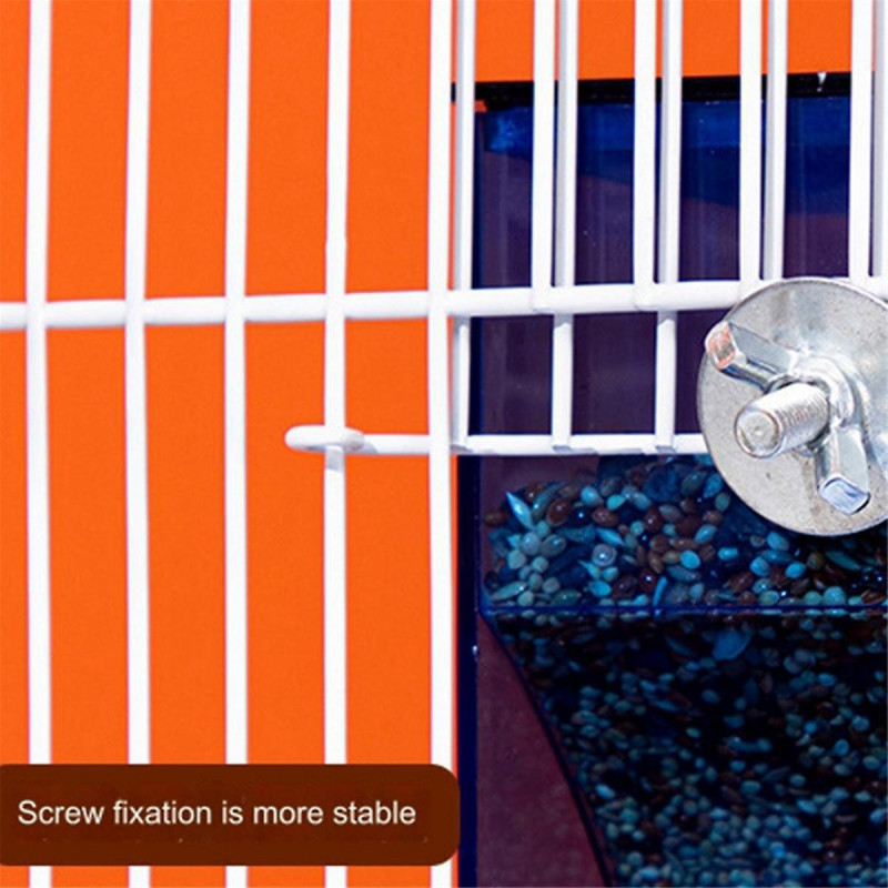 Automatic Transparent Bird Feeder, No Mess Automatic Bird Feeder Transparent Food Container Cage Drinker