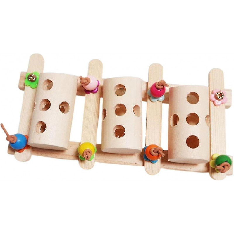 Pet Nut Bucket Toy Wooden Feeding Box Birdcage Food Bowl Food Container Parrot Foraging Toys For Farm Home [...]