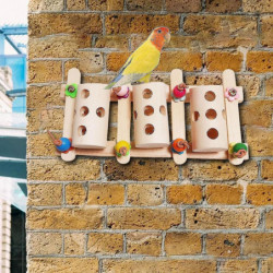 Pet Nut Bucket Toy Wooden Feeding Box Birdcage Food Bowl Food Container Parrot Foraging Toys For Farm Home [...]