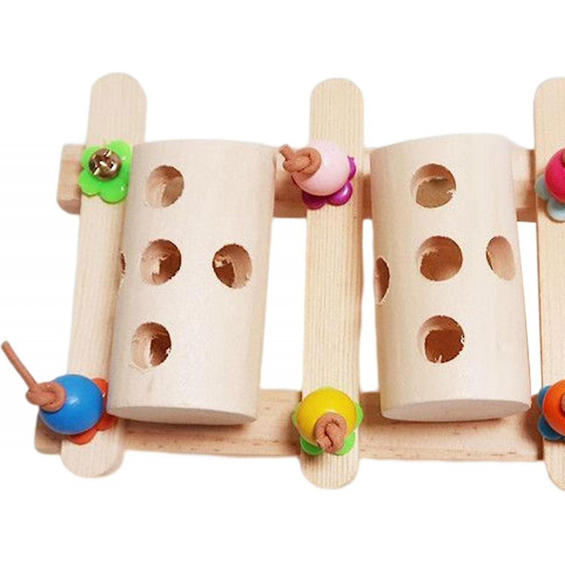 Pet Nut Bucket Toy Wooden Feeding Box Birdcage Food Bowl Food Container Parrot Foraging Toys For Farm Home [...]