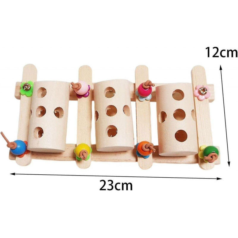 Pet Nut Bucket Toy Wooden Feeding Box Birdcage Food Bowl Food Container Parrot Foraging Toys For Farm Home [...]