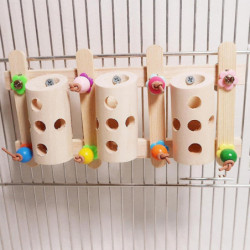 Pet Nut Bucket Toy Wooden Feeding Box Birdcage Food Bowl Food Container Parrot Foraging Toys For Farm Home [...]